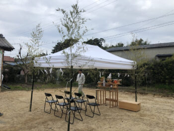 老津町でWB新築地鎮祭。